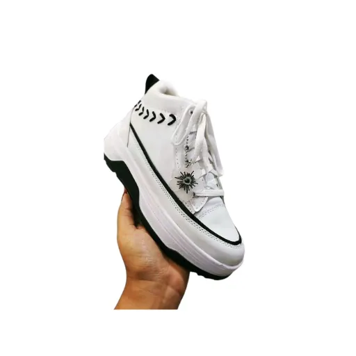 کتونی نیم ساق اسپورت زنانه گندمی