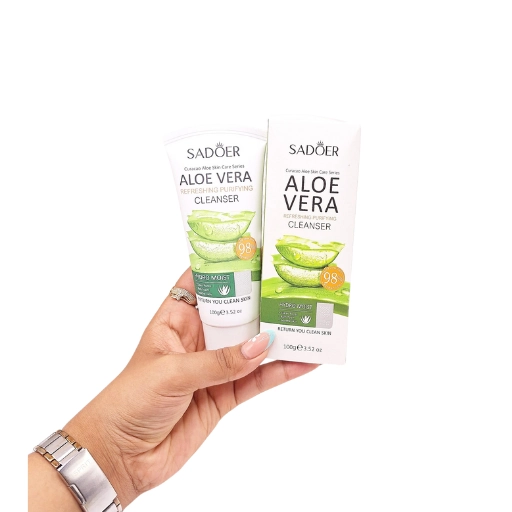 فوم شست‌وشوی آبرسان آلوئه‌ورا 98٪ سادور SADOER Aloe Vera 98% Foam Wash