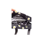 کیف مشکی سایز بزرگ فانتزی بابونه