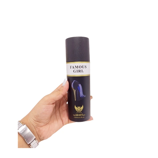 اسپری خوشبو کننده بدن زنانه FAMOUS GIRL کد 7110