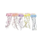 ست 2 تایی گیره مو پاپیونی پولک‌دار همراه با آویز نواری و نگین‌دار