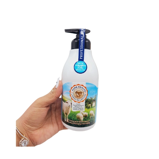 لوسیون بدن شیر گوسفند لانوین 550 میل روشن کننده و آبرسان برند Wokali کد 255