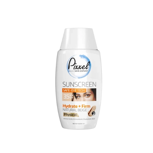 کرم ضد آفتاب دور چشم و صورت فیزیکال رنگ بژ طبیعی پیکسل